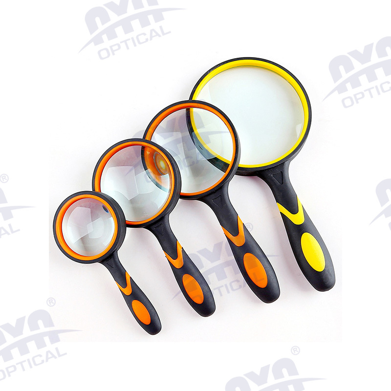 YT240750  YT240760 YT240775  YT2407100 Rubber handle handheld magnifier