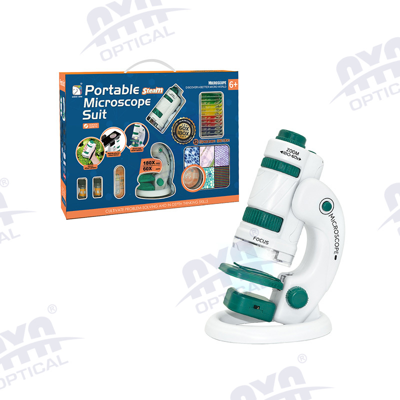 Mini adjustable angle student microscope