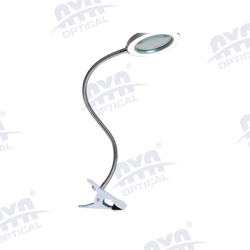 Metal hose table lamp magnifier