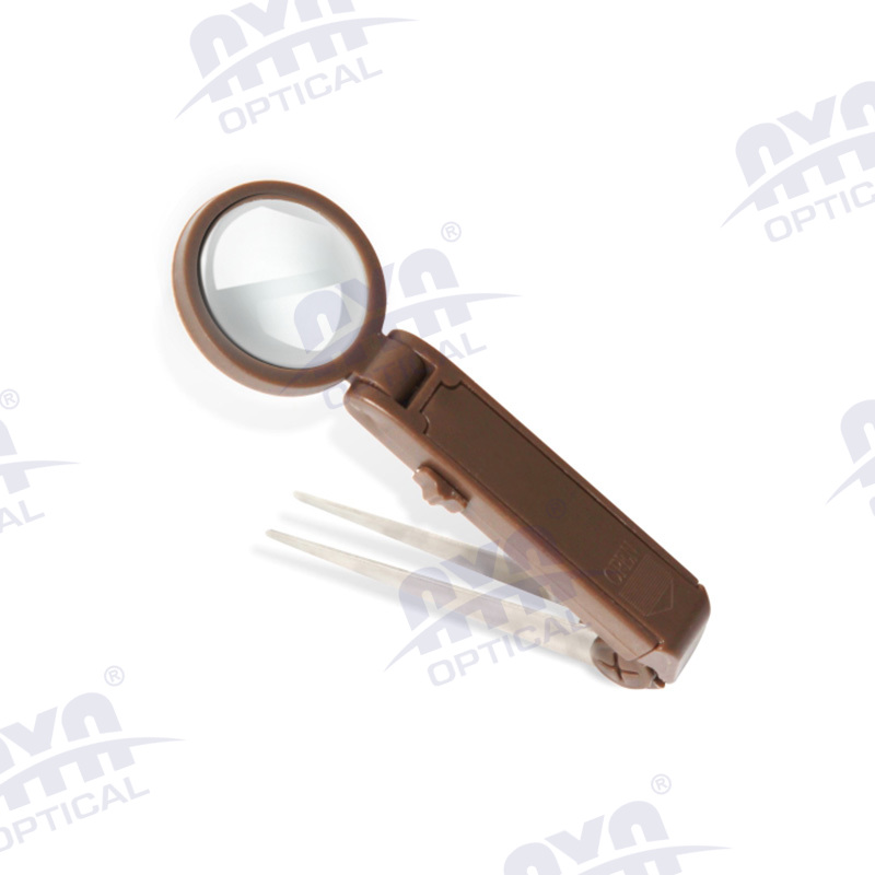 YT80801 8X Khaki Tweezer Magnifier
