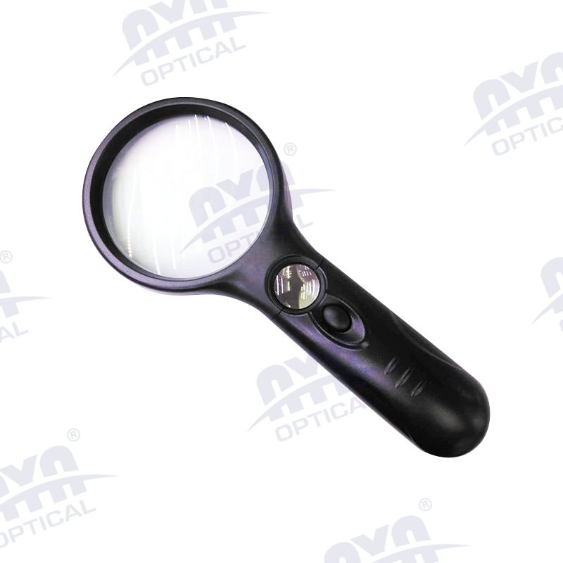 MG6902AB Handheld Magnifying Glass With 3 LED Lights And Double Lenses